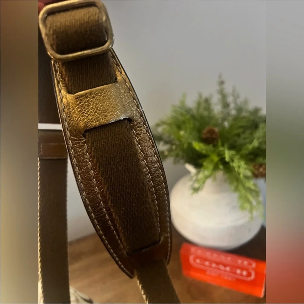 Coach Gold Monogram Metallic Trim Signature Crossbody and Small Wallet Set - Picture 9 of 17